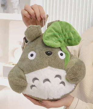 Schattige Totoro Pluche Knuffel met Lotusblad - Japans Kawaii Stijl Cadeau
