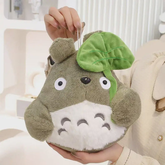 Schattige Totoro Pluche Knuffel met Lotusblad - Japans Kawaii Stijl Cadeau