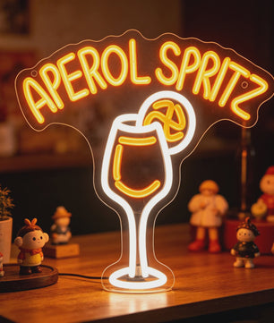 Aperol Spritz Neon LED Lichtbord - Cocktail Glas Decoratie