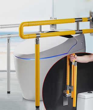 Klapbare Toiletsteun RVS - Wandmontage - Antislip Handgreep