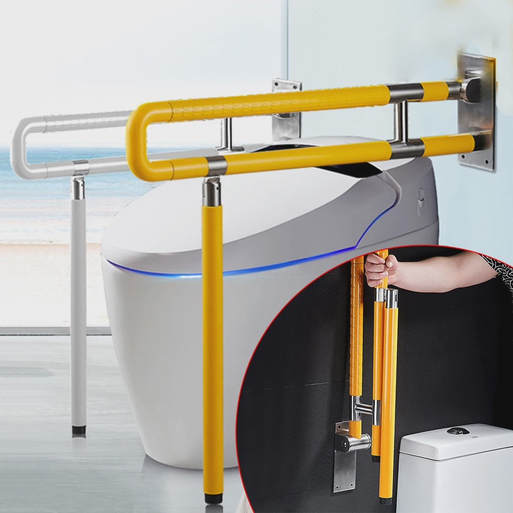 Klapbare Toiletsteun RVS - Wandmontage - Antislip Handgreep