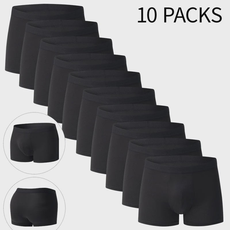 Set van 10 Heren Boxershorts - Klassiek, Comfortabel & Ademend - Diverse Kleuren
