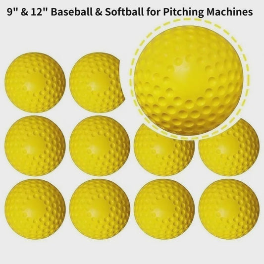 PU Baseball Trainingsballen met Kuiltjes - 9/12 Inch - Voor Pitching Machines