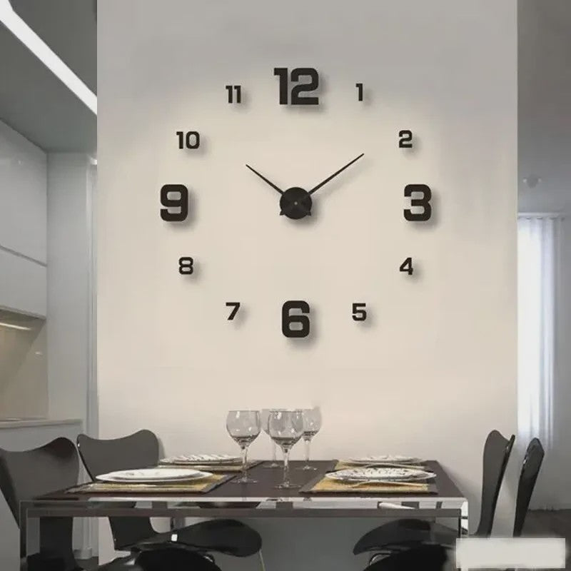 Creatieve Frameless DIY Wandklok - Stille Klok voor Woonkamer & Kantoor Decoratie