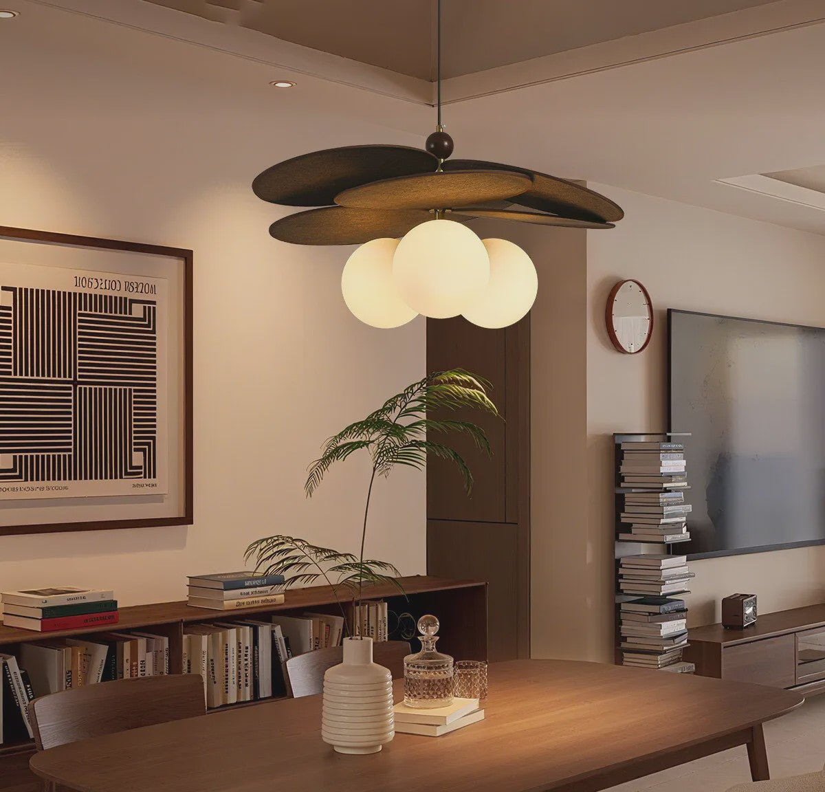 Vintage Rotan Hanglamp met Geweven Kap - Retro Stijl voor Woonkamer, Restaurant of Hotel