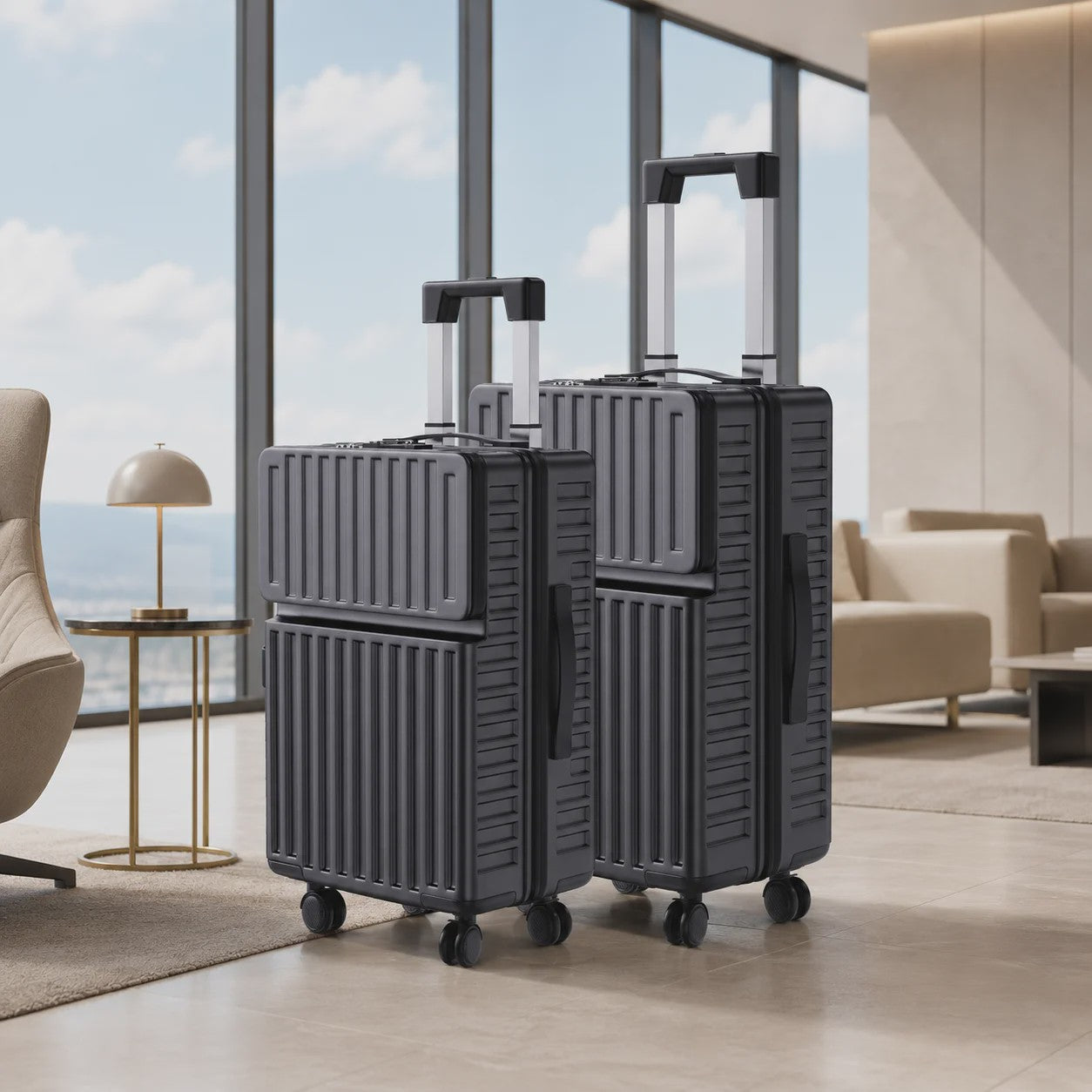 2-delige ABS Hardcase Koffer Set met TSA Slot - 20" & 24" Spinner Trolleys
