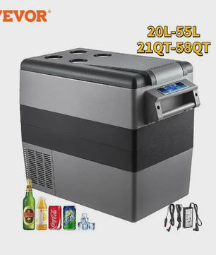 VEVOR Draagbare Vriezer/Koelkast 58 Qt (55L) - Auto, Boot, Outdoor - Snelkoelend