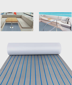 EVA Bootdekmat Antislip 240x60/90cm - Waterdicht Faux Teak Vloerbedekking