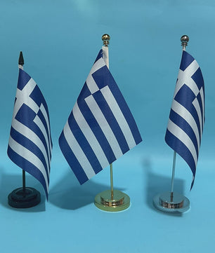 Griekse Vlag Bureau - 14x21cm Polyester Tafelvlag