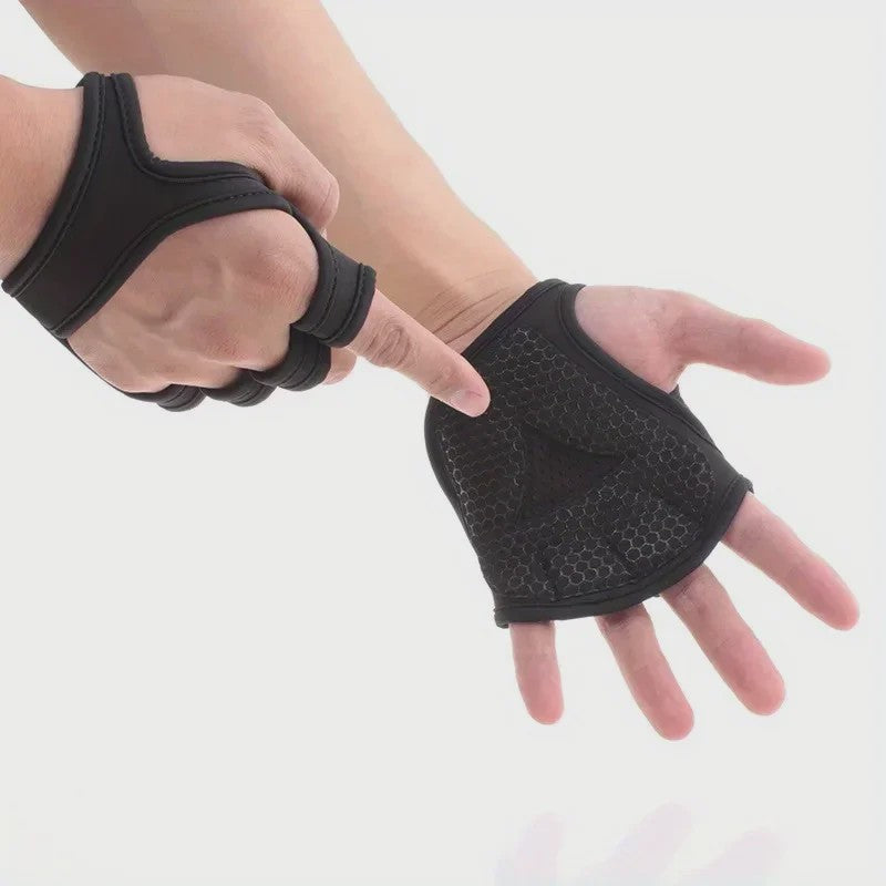 Fitness Handschoenen Halve Vinger met Polsondersteuning - Non-Slip Grip voor Gewichtheffen & Bodybuilding