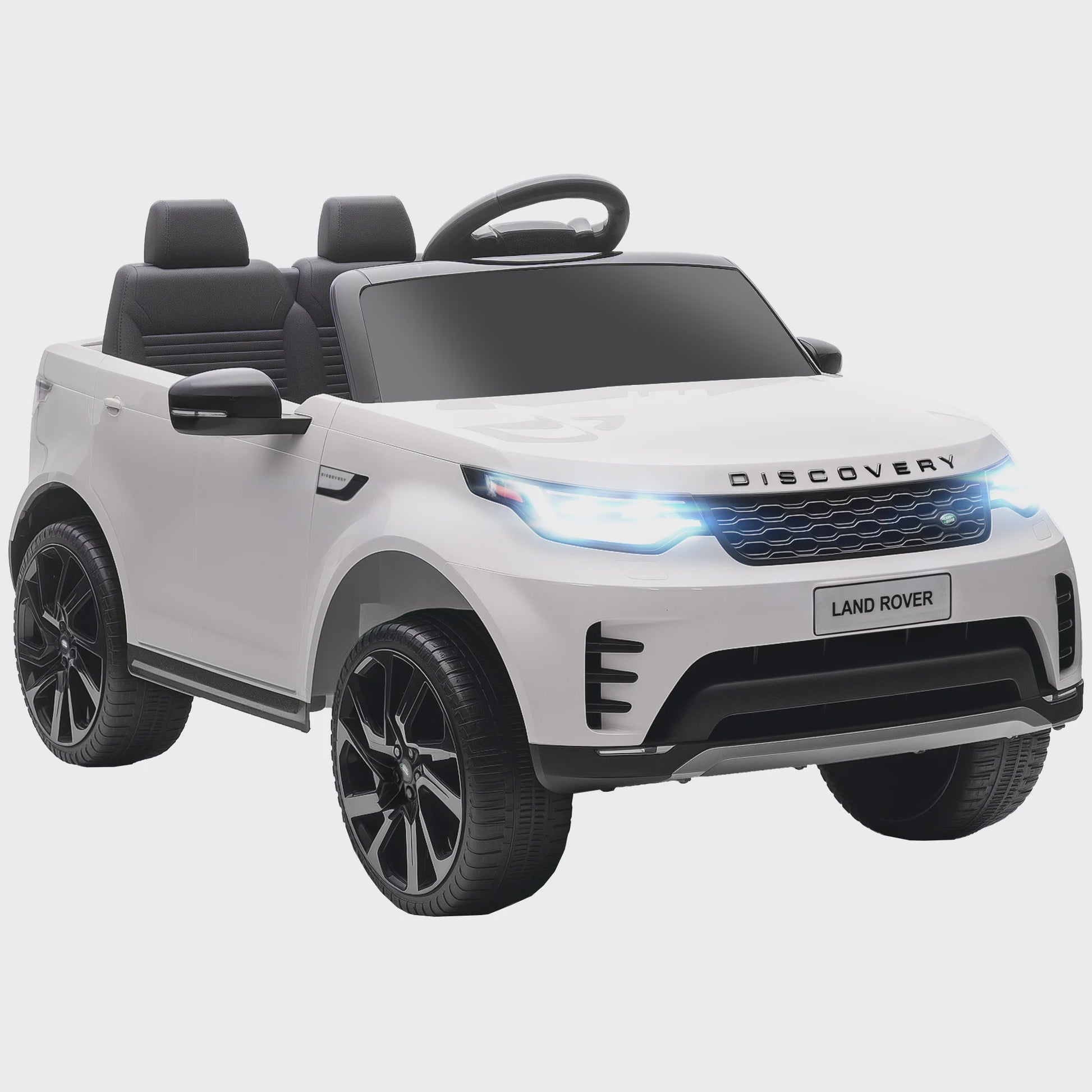 Elektrische Kinderauto Land Rover Discovery 12V - Met Afstandsbediening & 2 Motoren - Wit