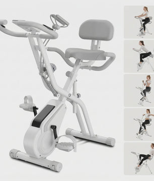 UMAY 5-in-1 Opvouwbare Hometrainer met Rugleuning, 8 Weerstandsniveaus & Weerstandsbanden