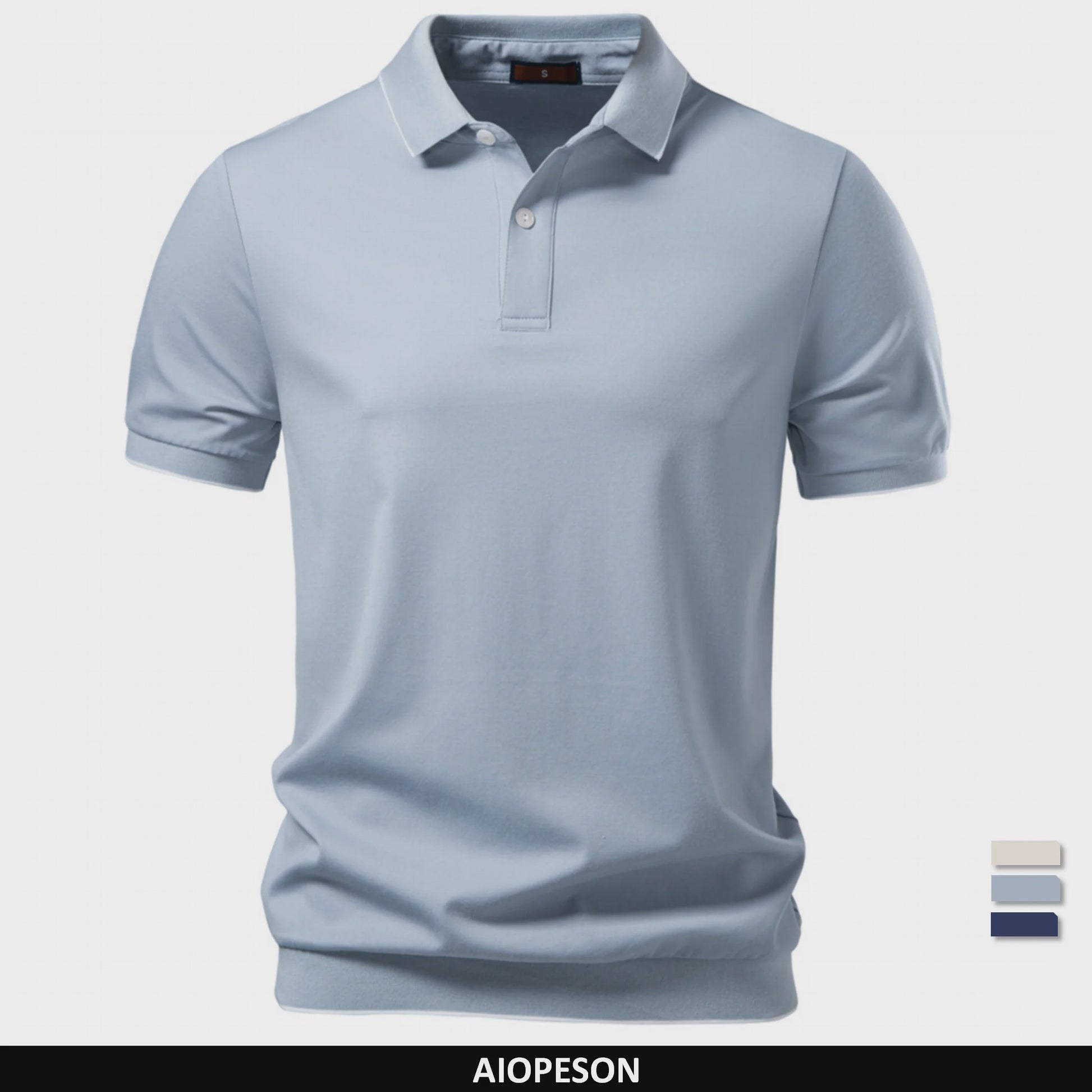 AIOPESON Heren Tencel Polo Shirt - Premium Kwaliteit & Ademend Comfort