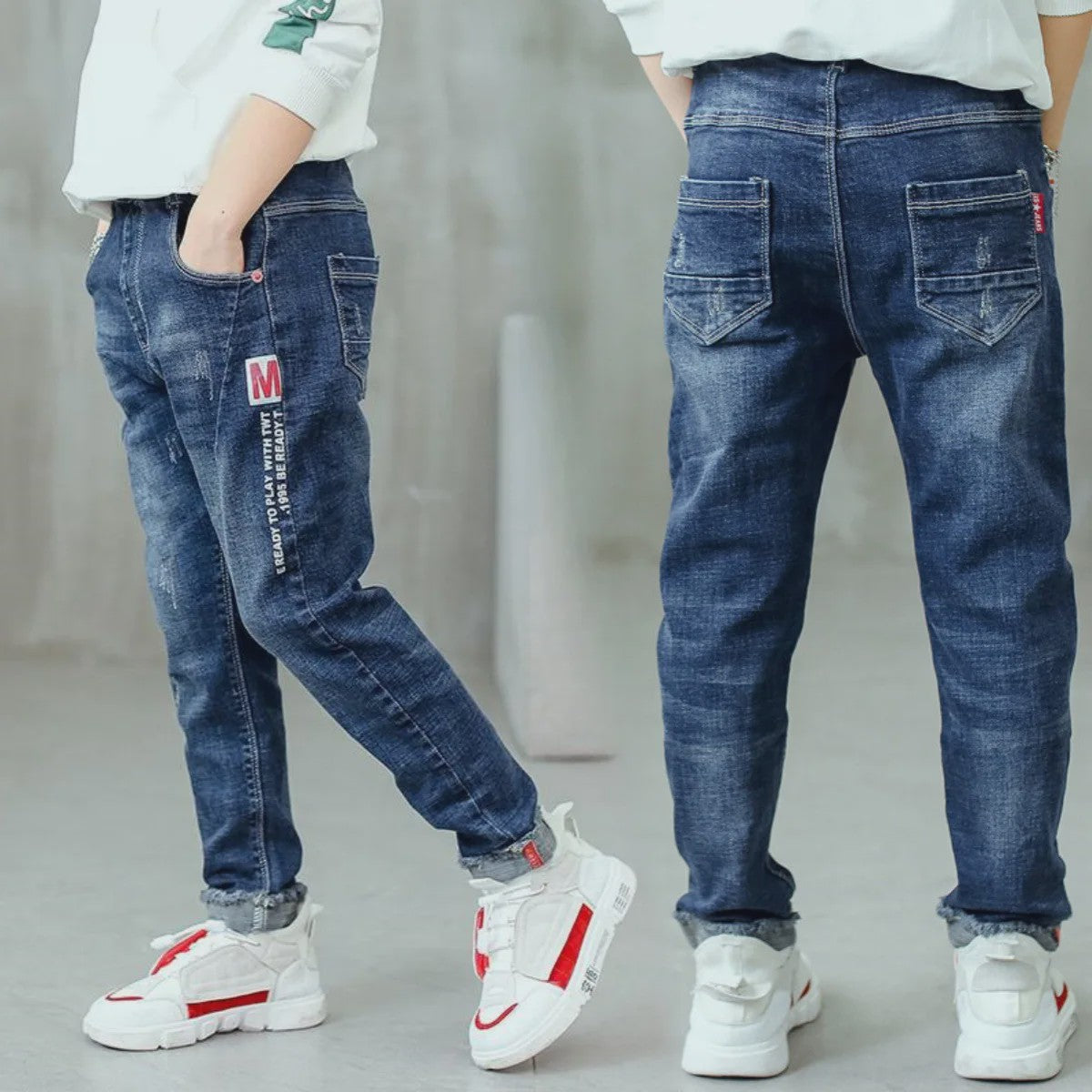 Stoere Slim Fit Jeans voor Jongens | Lente & Herfst | Casual & Trendy | Kindercadeau