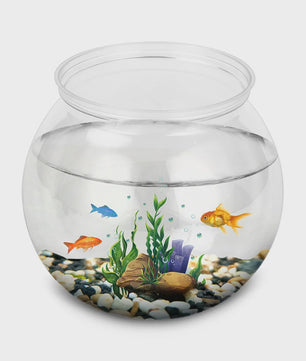 Ronde Plastic Vissenkom - Duurzaam Desktop Aquarium voor Kleine Vissen
