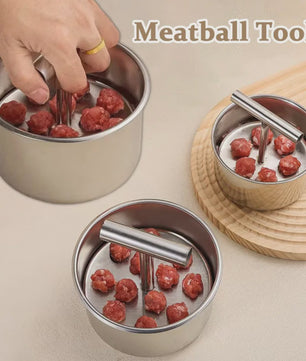 RVS Gehaktbal Maker - Handmatige Pers voor Perfecte Gehaktballen