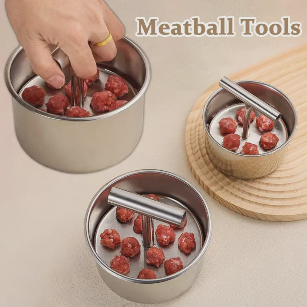 RVS Gehaktbal Maker - Handmatige Pers voor Perfecte Gehaktballen