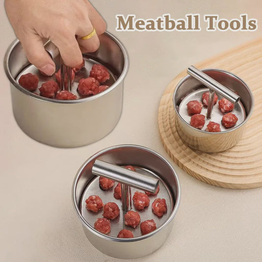 RVS Gehaktbal Maker - Handmatige Pers voor Perfecte Gehaktballen