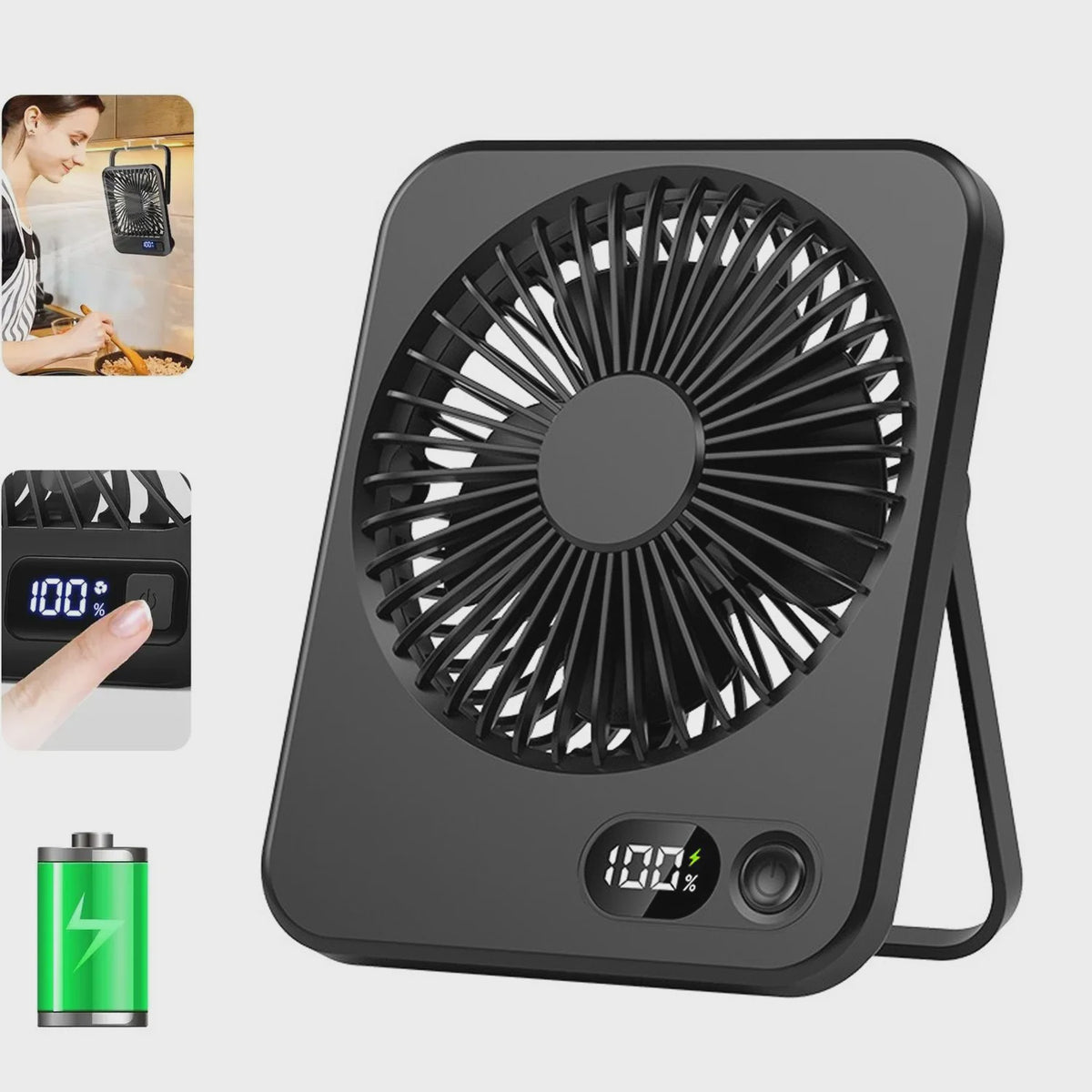 Mini Draagbare USB Ventilator met Powerbank Functie - Koeling voor Onderweg & Bureau