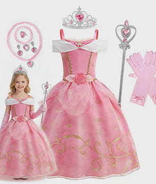 Roze Aurora Prinsessenjurk - Droomjurk voor Feestjes en Verkleedpartijen