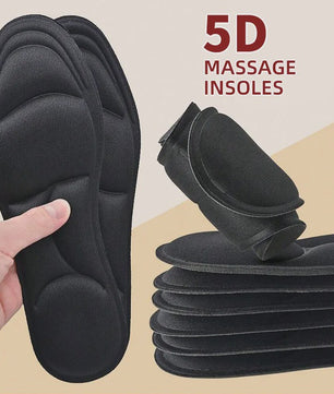 5D Massage Memory Foam Inlegzolen - Ademend, Dempende Steunzolen voor Sport & Dagelijks Gebruik