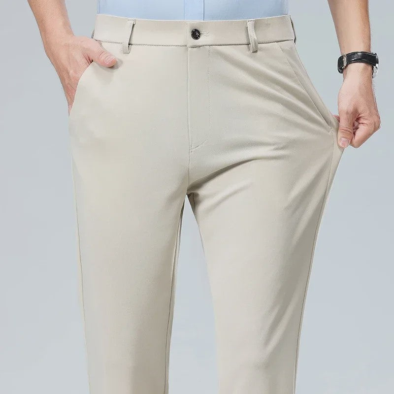 Heren Broek: Elastisch, Sneldrogend & Stijlvol voor Lente/Zomer Zakelijk Casual