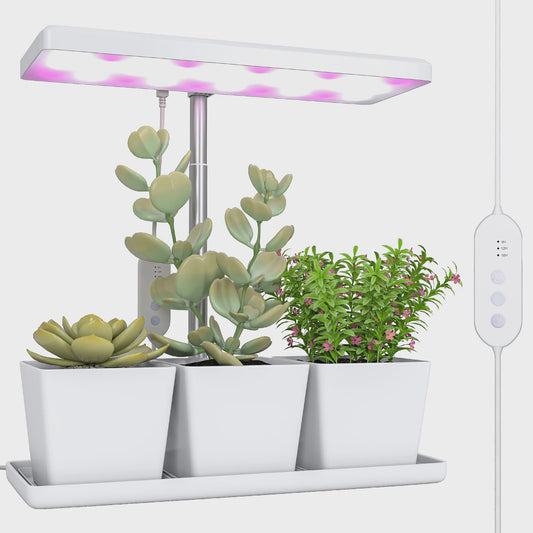 Outsunny Groeilamp voor Binnenplanten - 30 LED's, Volledig Spectrum, In Hoogte Verstelbaar met Timer