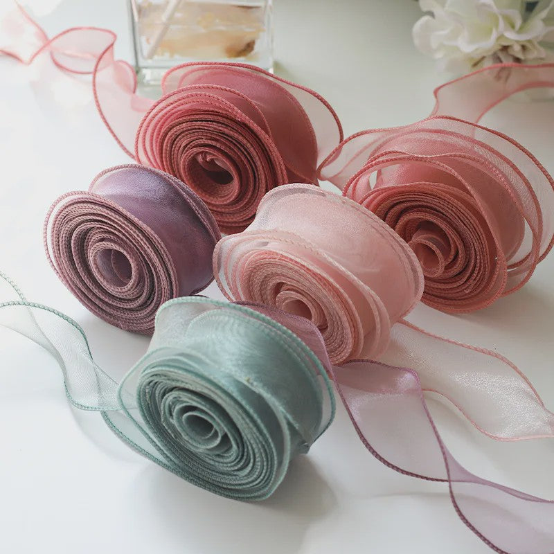 Luxe Chiffon & Organza Lint - Perfect voor Knutselen, Cadeauverpakking & Bruiloftsdecoratie