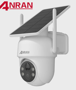 ANRAN Solar Beveiligingscamera Buiten - 3/5MP Wifi, Kleuren Nachtzicht, PIR Detectie, IP66 Waterdicht