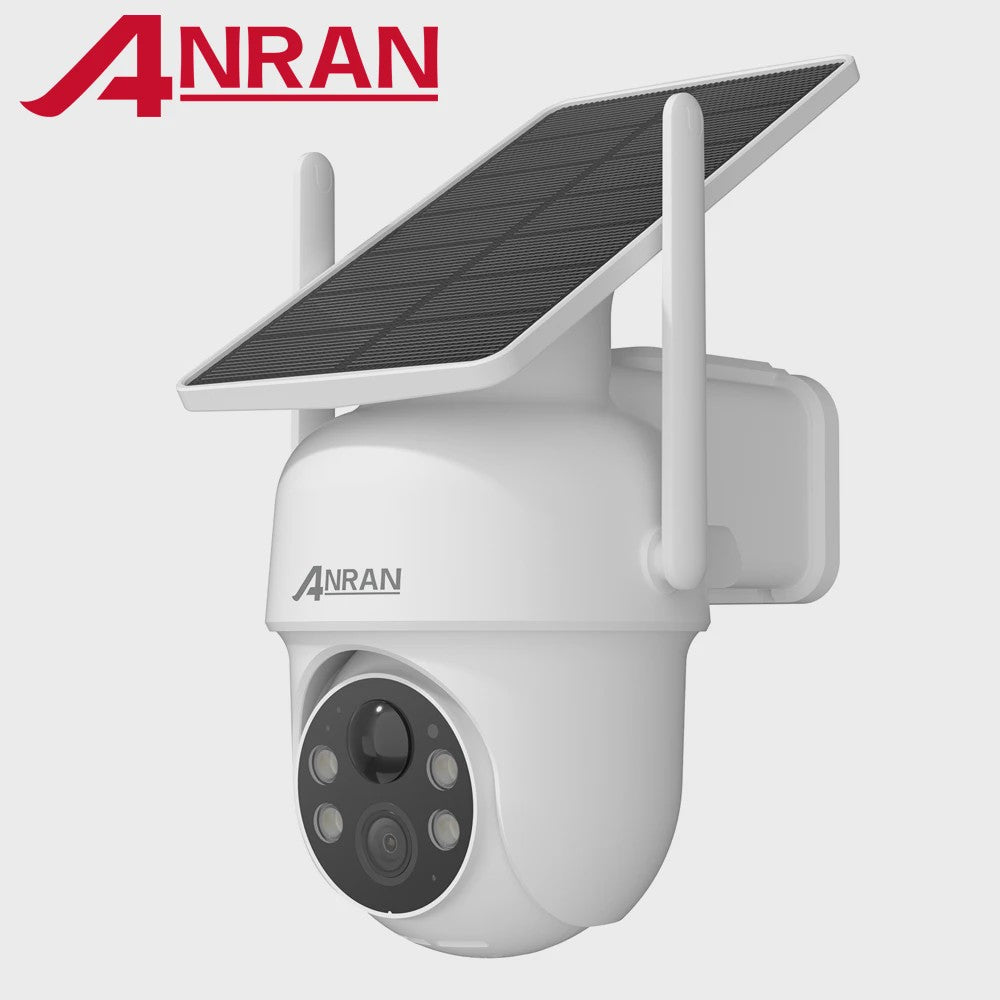 ANRAN Solar Beveiligingscamera Buiten - 3/5MP Wifi, Kleuren Nachtzicht, PIR Detectie, IP66 Waterdicht