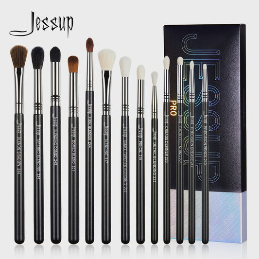 Jessup 13-delige Professionele Oog Make-up Kwastenset - Synthetisch Vegan Haar