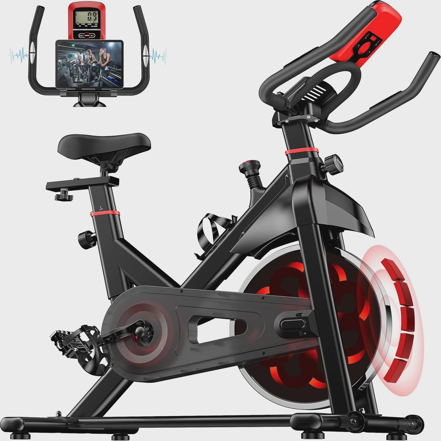 Stationaire Hometrainer met Magneetrem & 10kg Vliegwiel - LCD Display