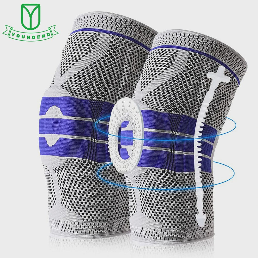 Comfortabele Kniebeschermers met Siliconen Pad & Stabiliserende Steunen - Ideaal voor Sport & Fitness