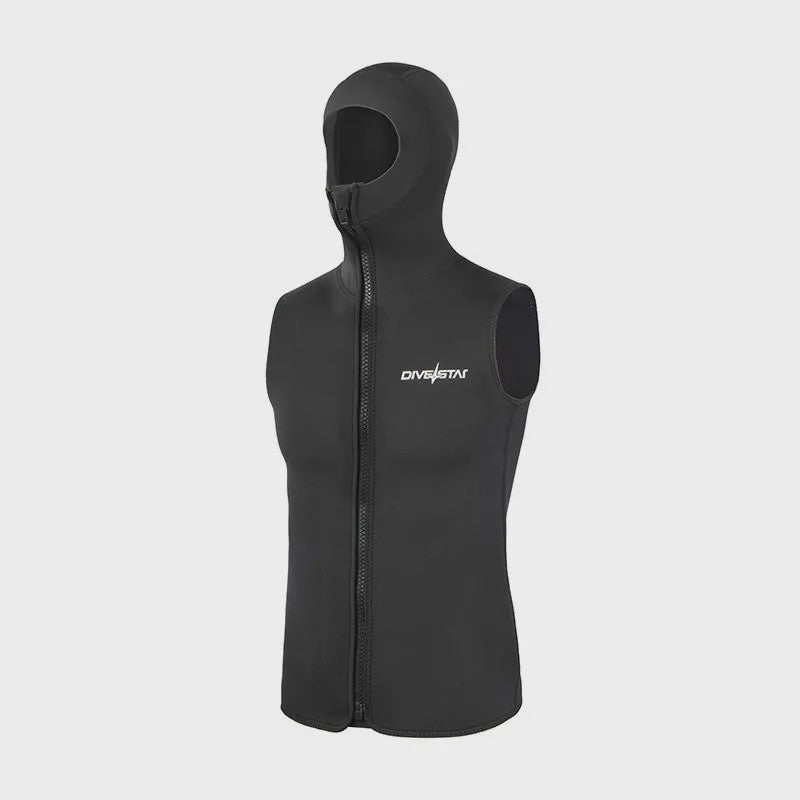3mm Neopreen Duikvest met Capuchon - Mouwloos, Warm en Sneldrogend voor Duiken, Surfen & Snorkelen