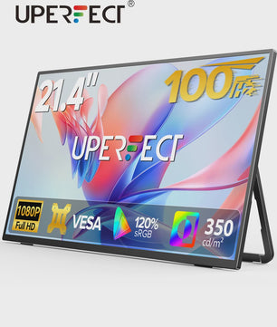 Uperfect 21.4" Draagbare Monitor - 1080P FHD, 100Hz, IPS Scherm, Ideaal voor Gaming & Laptops