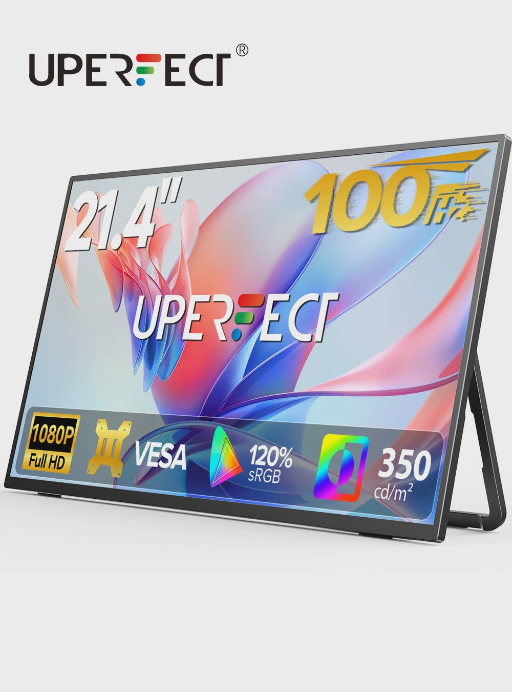 Uperfect 21.4" Draagbare Monitor - 1080P FHD, 100Hz, IPS Scherm, Ideaal voor Gaming & Laptops