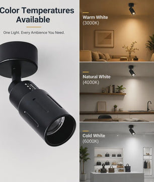 Verstelbare Zoom LED Spot 9W - COB Track Light met Instelbare Bundelhoek (3°-60°) voor Huis, Galerie, Winkel