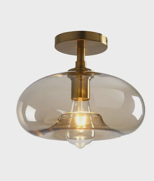 Moderne Glazen Plafondlamp met LED - Minimalistisch Design voor Hal, Slaapkamer, Balkon