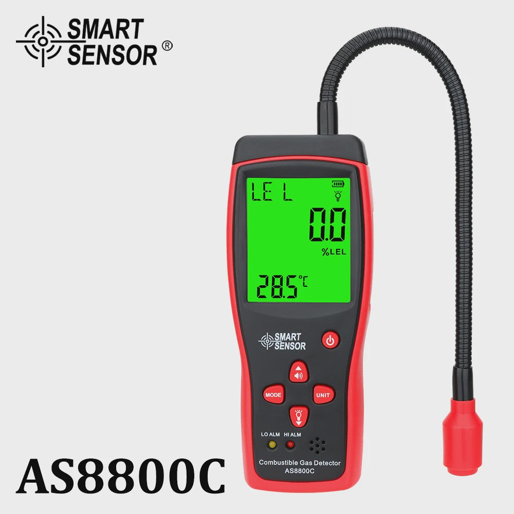 Draagbare Gaslekdetector met Geluid & Licht Alarm (0-10000 PPM)