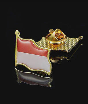 Indonesische Vlag Speld - Stijlvolle Badge met Vlinder Sluiting voor Kleding