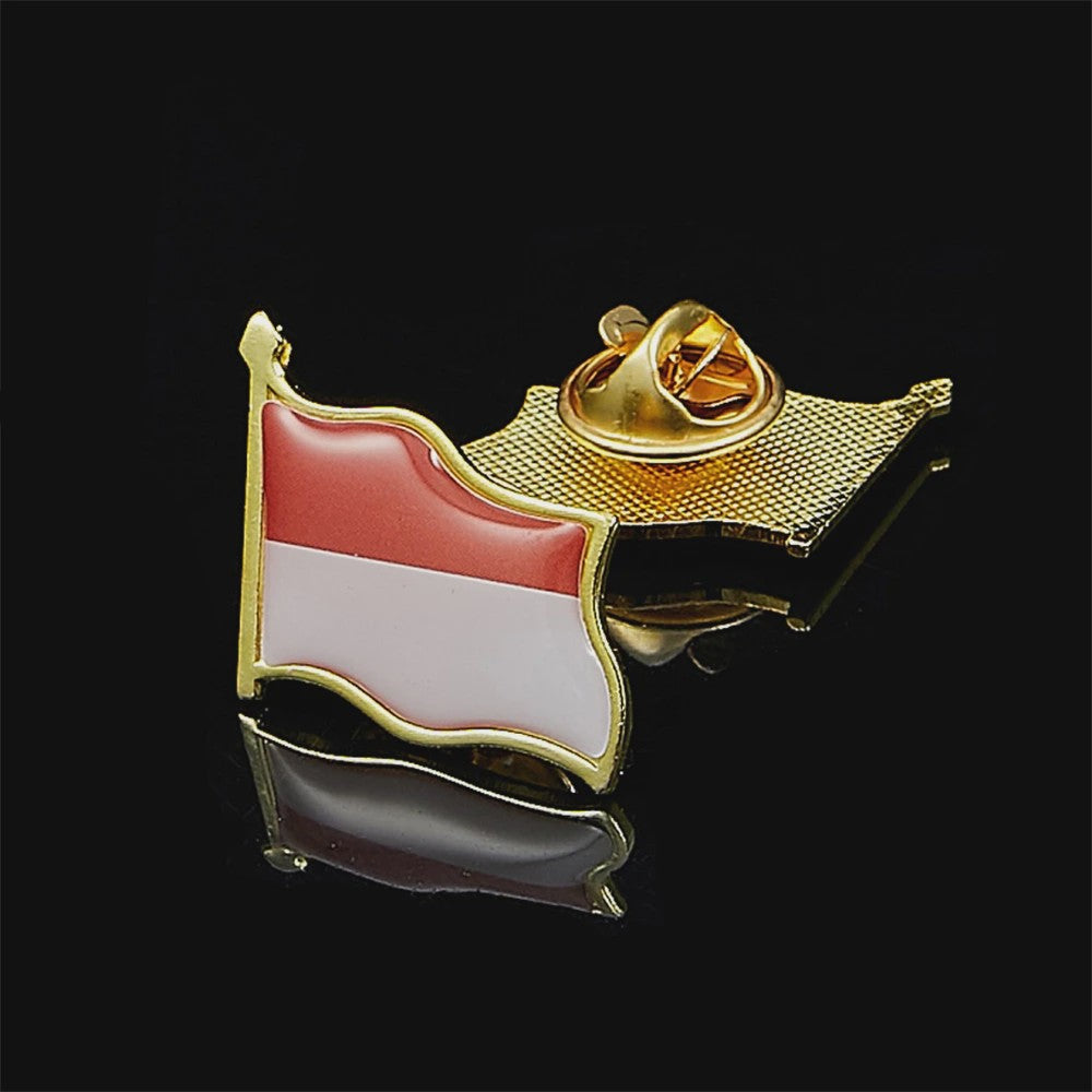 Indonesische Vlag Speld - Stijlvolle Badge met Vlinder Sluiting voor Kleding