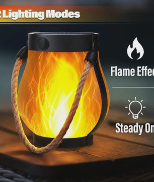 Solar Vlam Lantaarn met Touw - Type-C Snel Opladen & Waterdicht