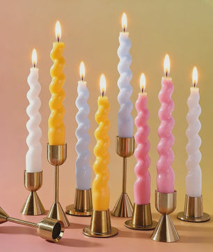 Set van 2 Gekleurde Spiraalkaarsen - Soja Was Aromatherapie Kaarsen voor Huisdecoratie & Cadeau