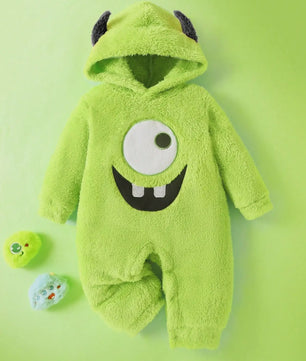 Schattige Baby Jongens Jumpsuit met Monster & Demon Oren - Pluche Pakje