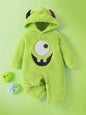 Schattige Baby Jongens Jumpsuit met Monster & Demon Oren - Pluche Pakje