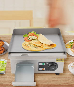Elektrische Bakplaat 2000W - RVS Teppanyaki Grill met Verstelbare Temperatuur (50-300°C)