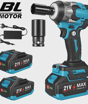 Krachtige Accu Slagschroevendraaier 1200Nm - Borstelloos, 5 Versnellingen, 1/2" Aansluiting, Compatibel met Makita 18V Batterijen