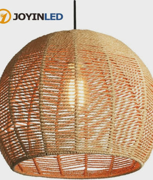 Handgeweven Rotan Hanglamp - Boho Stijl Papier Touw Plafondlamp voor Woonkamer & Slaapkamer