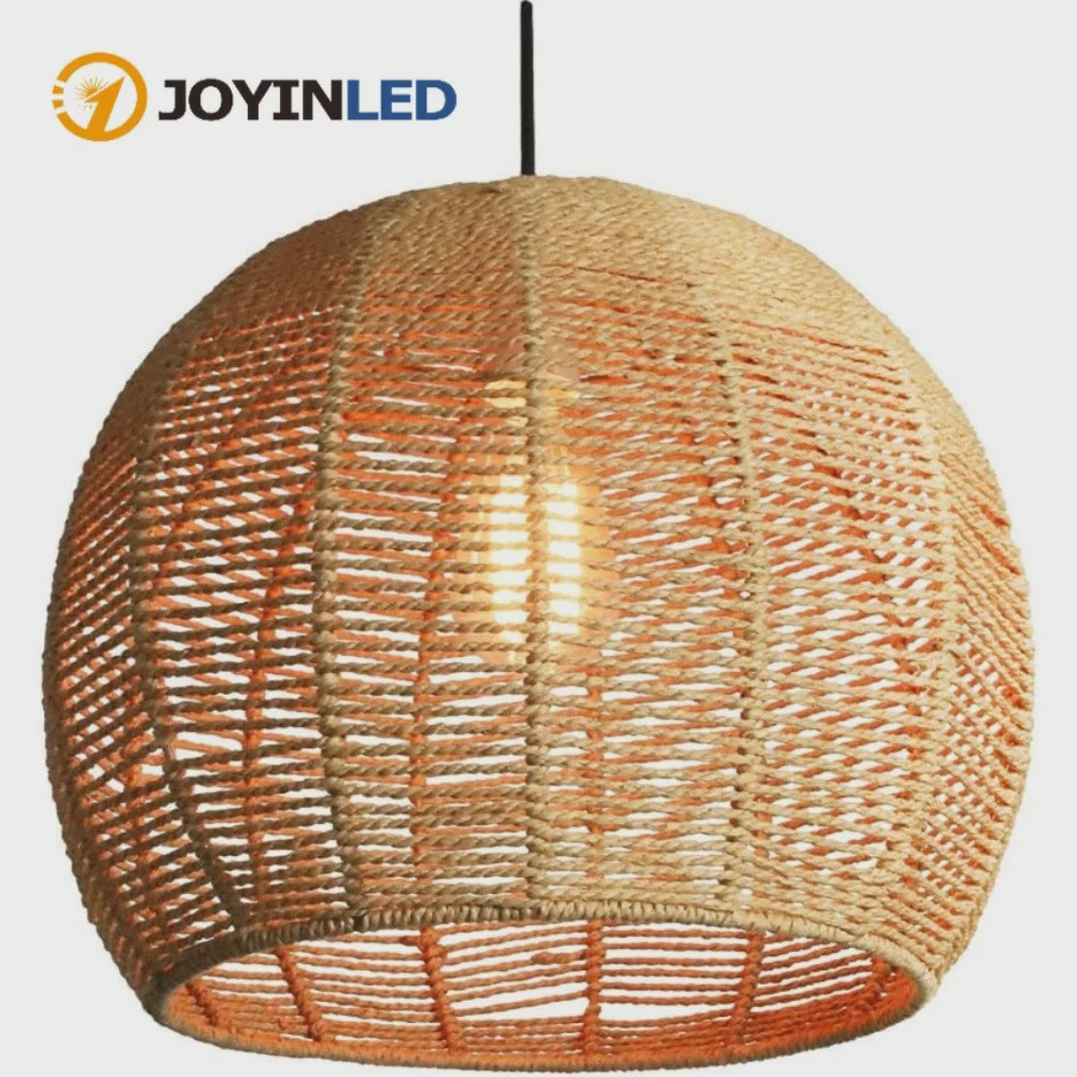 Handgeweven Rotan Hanglamp - Boho Stijl Papier Touw Plafondlamp voor Woonkamer & Slaapkamer