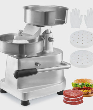 Professionele Burger Patty Maker - 6 Inch Roestvrij Staal - Horeca Kwaliteit